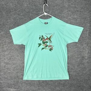 Screen Stars Best Vintage Single Stitch Mens XL Hummingbird T Shirt